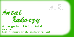 antal rakoczy business card